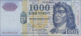 Ungarn / Hungary P.180a 1000 Forint 1998 (1) 