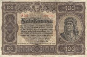 Ungarn / Hungary P.063 100 Kronen 1920 (3) 