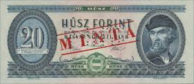 Ungarn / Hungary P.169s3 20 Forint 1969 Specimen (1) 