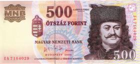Ungarn / Hungary P.188f 500 Forint 2008 (1) 