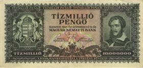 Ungarn / Hungary P.123 10 Mio. Pengö 1945 (3) 