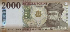 Ungarn / Hungary P.204a 2000 Forint 2016 (1) 