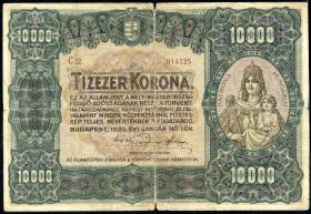 Ungarn / Hungary P.068 10000 Kronen 1920 (5) 