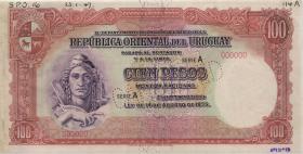 Uruguay P.031s 100 Pesos 1935 (1-) 