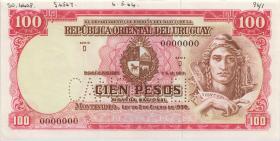 Uruguay P.039cs 100 Pesos L. 1939 Specimen (2) 
