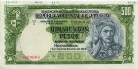 Uruguay P.040cs 500 Pesos L. 1939 (2) 