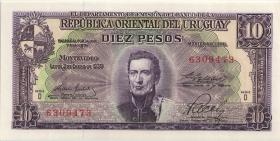 Uruguay P.042a 10 Pesos L. 1939 (1967) (1) 