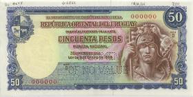 Uruguay P.042As 50 Pesos L. 1939 Specimen (2) 
