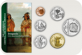 Kursmünzensatz USA (Indianerreservate) Iroquois 