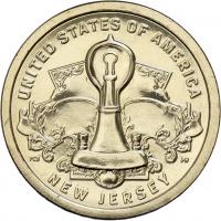 USA 1 Dollar 2019 Erfindung der Glülampe - New Jersey 