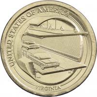 USA 1 Dollar 2021 Chesapeake Bay Bridge Tunnel - Virginia 