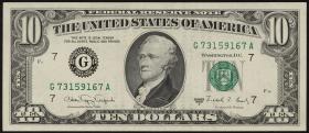 USA / United States P.482 10 Dollars 1988A (1) 