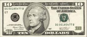 USA / United States P.518 10 Dollars 2003 (1) 