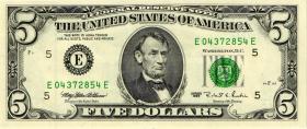 USA / United States P.498 5 Dollars 1995 E (1) 