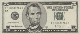 USA / United States P.517b 5 Dollars 2003A (1) 