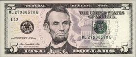 USA / United States P.539 5 Dollars 2013 (1) 