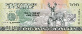 USA State Dollar - 100 Dollars (2022) Arkansas - White Tailed Deer (1) 