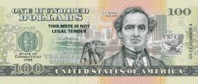 USA State Dollar - 100 Dollars (2022) Connecticut -  P.T. Barnum / Zirkus Barnum (1) 