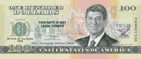 USA State Dollar - 100 Dollars (2022) Illinois - Ronald Reagan (1) 