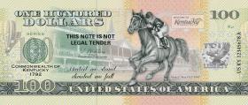 USA State Dollar - 100 Dollars (2022) Kentucky - Man o' War (1) 