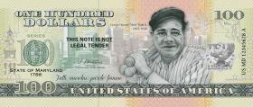 USA State Dollar - 100 Dollars (2022) Maryland - Babe Ruth (1) 