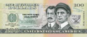 USA State Dollar - 100 Dollars (2022) North Carolina  - Gebrüder Wright (1) 