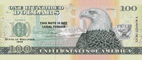 USA State Dollar - 100 Dollars (2022) Wisconsin - Weißkopf Seeadler (1) 