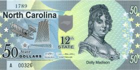 USA / United States 50 $ Privatausgabe - Bundesstaat North Carolina (12th state) (1) 
