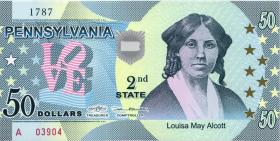 USA / United States 50 $ Privatausgabe - Bundesstaat Pennsylvania (2nd state) (1) 