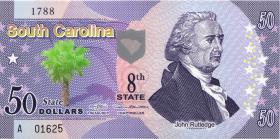 USA / United States 50 $ Privatausgabe - Bundesstaat South Carolina (8th State) (1) 