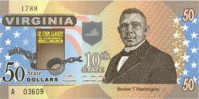USA / United States 50 $ Privatausgabe - Bundesstaat Virginia (10th state) (1) 