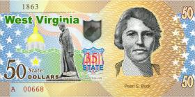 USA / United States 50 $ Privatausgabe - Bundesstaat West Virginia (35th state) (1) 