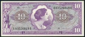 USA / United States P.M74 10 Dollars (1969) (1) 