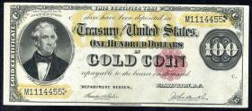 USA / United States P.261 100 Dollars 1882 (2+) 