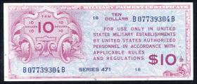 USA / United States P.M14 10 Dollars (1947) Serie 471 (1) 