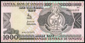 Vanuatu P.03 1000 Vatu (1982) AA 000305 (1) low number 