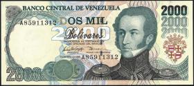 Venezuela P.074b 2000 Bolivares 1995 (1) 