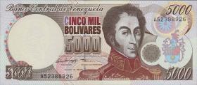 Venezuela P.075b 5000 Bolivares 1996 (1) 