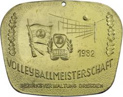 Medaille Volleyballmeisterschaft 1982 BV für Staatssicherheit Dresden Stufe Gold 