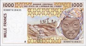 West-Afr.Staaten/West African States P.111Al 1000 Francs 2003 (1) 