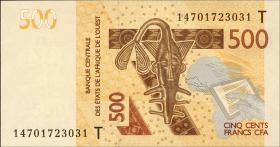 West-Afr.Staaten/West African States P.819Tc 500 Francs 2014 (1) 