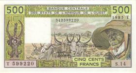 West-Afr.Staaten/West African States P.806Th 500 Francs 1985 (1) 