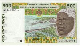 West-Afr.Staaten/West African States P.410Da 500 Francs 1991 (1) 