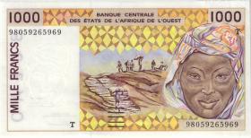 West-Afr.Staaten/West African States P.811Th 1000 Francs 1998 (1) 