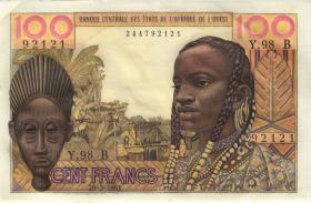 West-Afr.Staaten/West African States P.201Ba 100 Francs 1961 (2/1) 