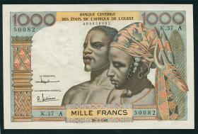 West-Afr.Staaten/West African States P.103Ac 1000 Francs 1961 (1) 
