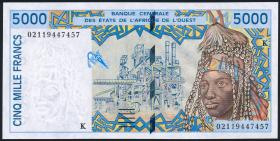 West-Afr.Staaten/West African States P.713Kl 5000 Francs 2002 (1) 