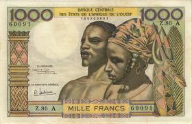 West-Afr.Staaten/West African States P.103Ag 1000 Francs o.D. (3) 
