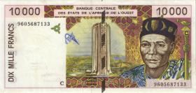 West-Afr.Staaten/West African States P.314Cd 10000 Francs 1996 (2) 