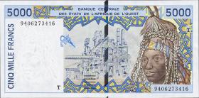 West-Afr.Staaten/West African States P.813Tc 5000 Francs 1994 (1) 